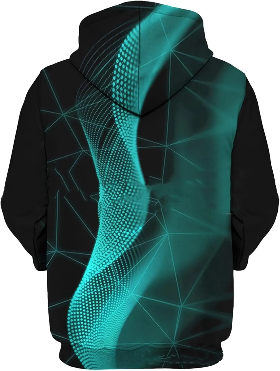 Men's Hoodies 3D Lightning Print Pullover Hooded Sweatshirt With Pockets XXL, 6XL