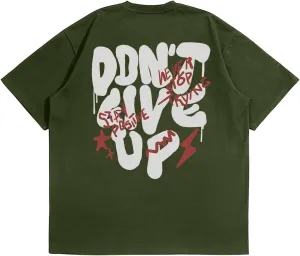 Men's Letter Print Distressed T Shirts Vintage Short Sleeve Y2k Baggy Shirts