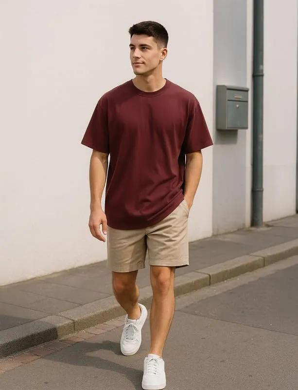 Men’s Loose Fit Cotton T-Shirts 3 Pack, Oversized Curved Bottom Crew Neck Short Sleeve Casual Mens T Shirt for Gym