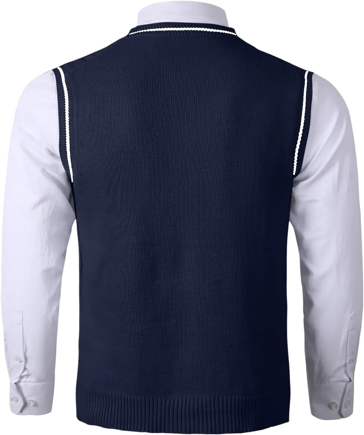 Men's Loose Sweater Vest Lightweight V-Neck Cotton Vests Pullover Cardigan Winter Solid Color Men Sweater Tank Tops
