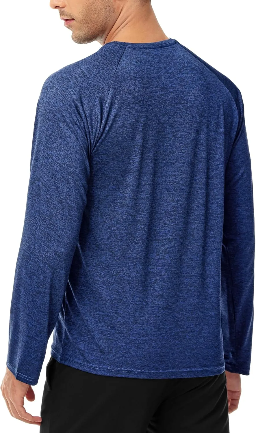 Mens Shirts 3 Pack Dry Fit Moisture Wicking Tech Performance Quick Dry Elastic Athletic Long Sleeve T Shirts