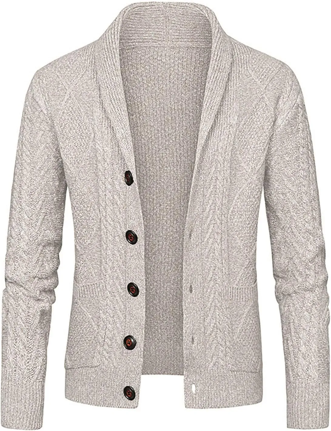 Men's Sweater Plus Size Autumn and Winter Fashion Loose Cardigan Warm Lapel Hooded Jacket Sweater Soft Sweater