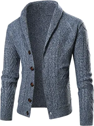 Men's Sweater Plus Size Autumn and Winter Fashion Loose Cardigan Warm Lapel Hooded Jacket Sweater Soft Sweater