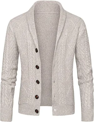 Men's Sweater Plus Size Autumn and Winter Fashion Loose Cardigan Warm Lapel Hooded Jacket Sweater Soft Sweater