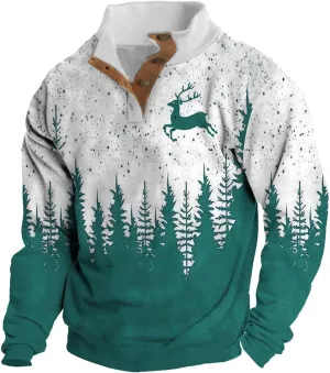 Mens Sweatshirt Stand Collar Corduroy Polo Zipper Long Sleeve Sweatshirt Stand Collar Pullover 2024 Sweaters Men's