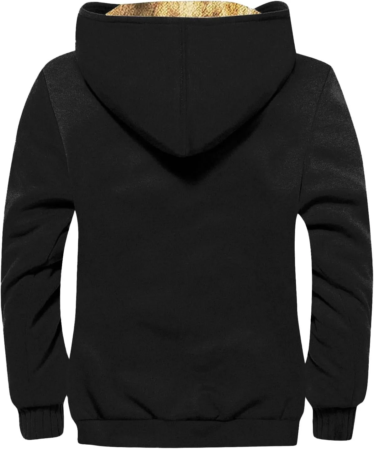 Men's Thick Sherpa Lined Zipper Fleece Hoodie Sweatshirt Winter Warm Jacket Coat Oversized Jackets For Men