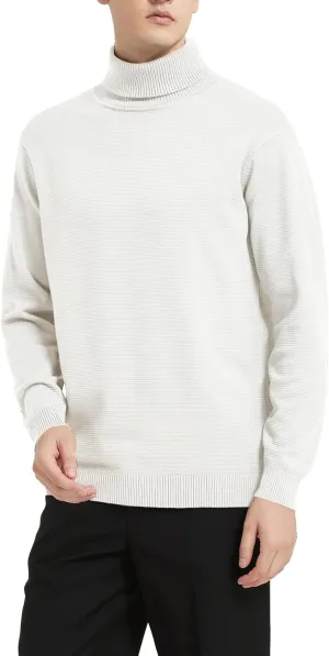 Men's Turtleneck Sweater, Slim Fit Pullover Sweaters for Men Roll Neck Sweater Long Sleeve Sweater