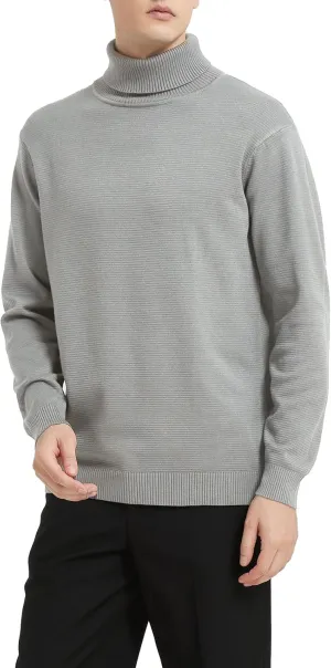 Men's Turtleneck Sweater, Slim Fit Pullover Sweaters for Men Roll Neck Sweater Long Sleeve Sweater