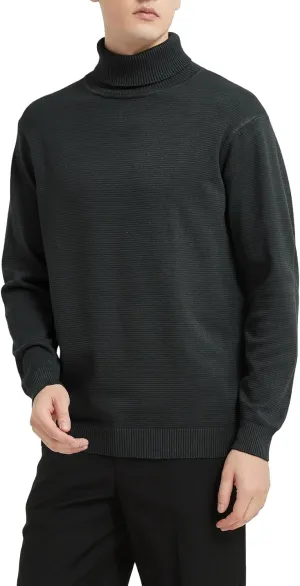 Men's Turtleneck Sweater, Slim Fit Pullover Sweaters for Men Roll Neck Sweater Long Sleeve Sweater