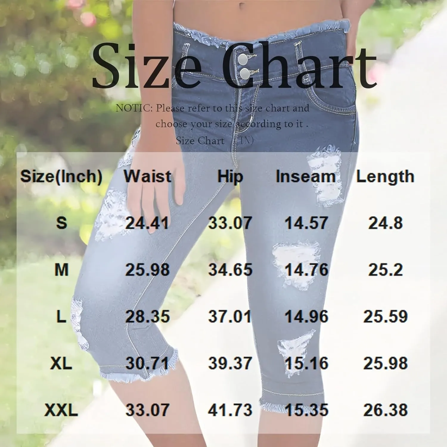 midelxp Capri Jeans for Women Stretch Low Rise Ripped Jeans with Pockets Sexy Skinny Distressed Denim Capris Y2k Crop Pants