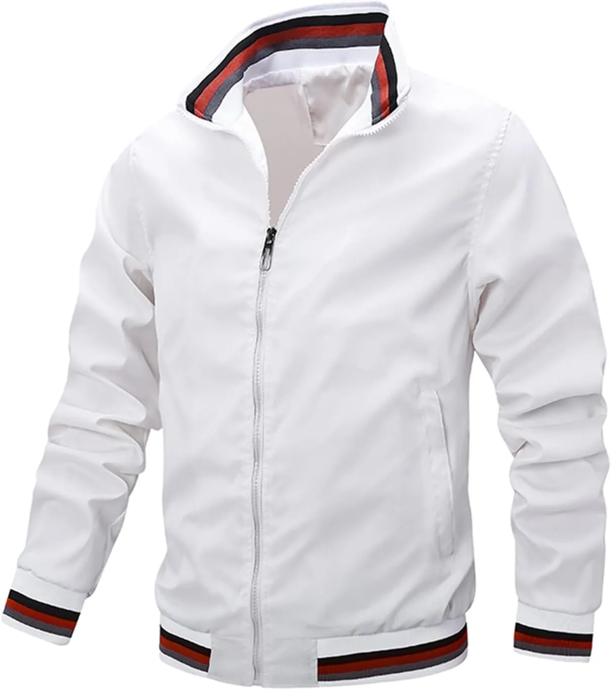 MIDOO Fleece Jacket Men Quarter Zip Plus Size Fall and Winter Jacket Lapel Long Sleeve Padded Jacket Vintage Coat Jacket