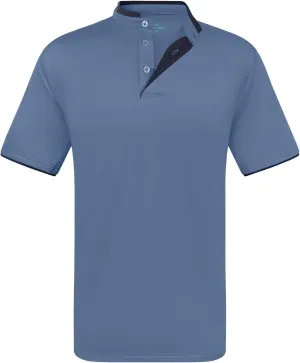 Mio Marino French Collar Henley Polo Shirt for Men – Lightweight - Moisture Wicking – Breathable Fabric