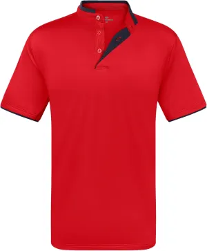 Mio Marino French Collar Henley Polo Shirt for Men – Lightweight - Moisture Wicking – Breathable Fabric