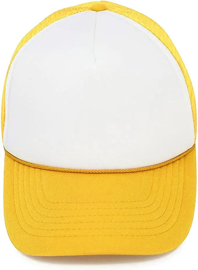 MR.R Sublimation Blanks Polyester Mesh Cap Mesh Hat Two Tone Trucker Summer Mesh Cap with Adjustable Snapback,2pcs per Pack