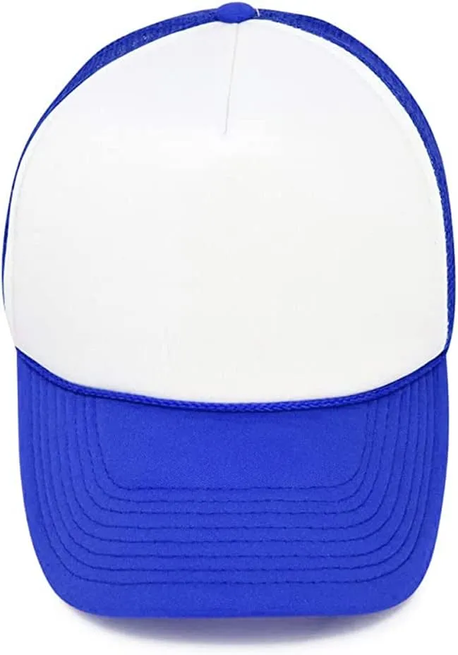MR.R Sublimation Blanks Polyester Mesh Cap Mesh Hat Two Tone Trucker Summer Mesh Cap with Adjustable Snapback,2pcs per Pack