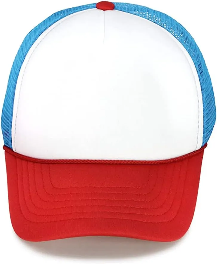 MR.R Sublimation Blanks Polyester Mesh Cap Mesh Hat Two Tone Trucker Summer Mesh Cap with Adjustable Snapback,2pcs per Pack
