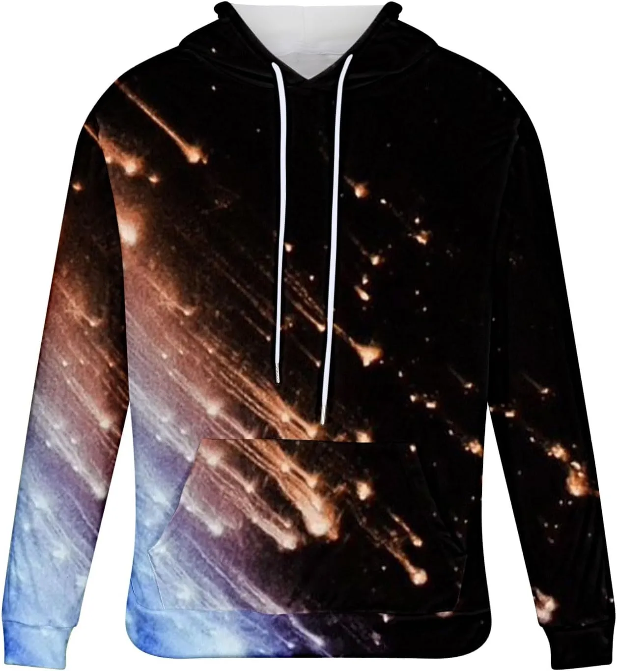 Muscularfit Hoodies for Men Graphic Funny Tie Dye Print Pullover Casual Stylish Long Sleeve Hooded Sweatshirts Loose Shirts
