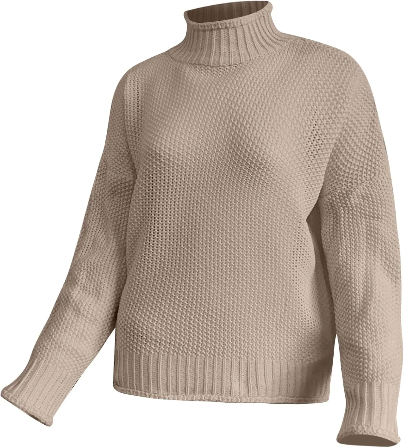 Oversized Sweaters for Women Cable Knit Pullover Sweater Wool Turtleneck Long Sleeve Jumper Fall Winter Casual Tops