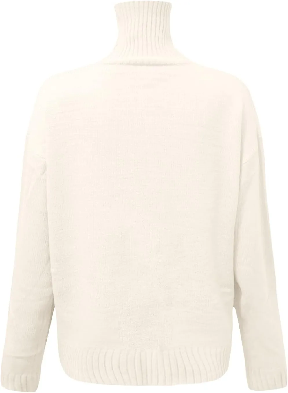 Oversized Sweaters for Women Turtleneck Sweater Long Sleeve Chunky Knitted Pullover High Low Hem Fall Jumper Tops