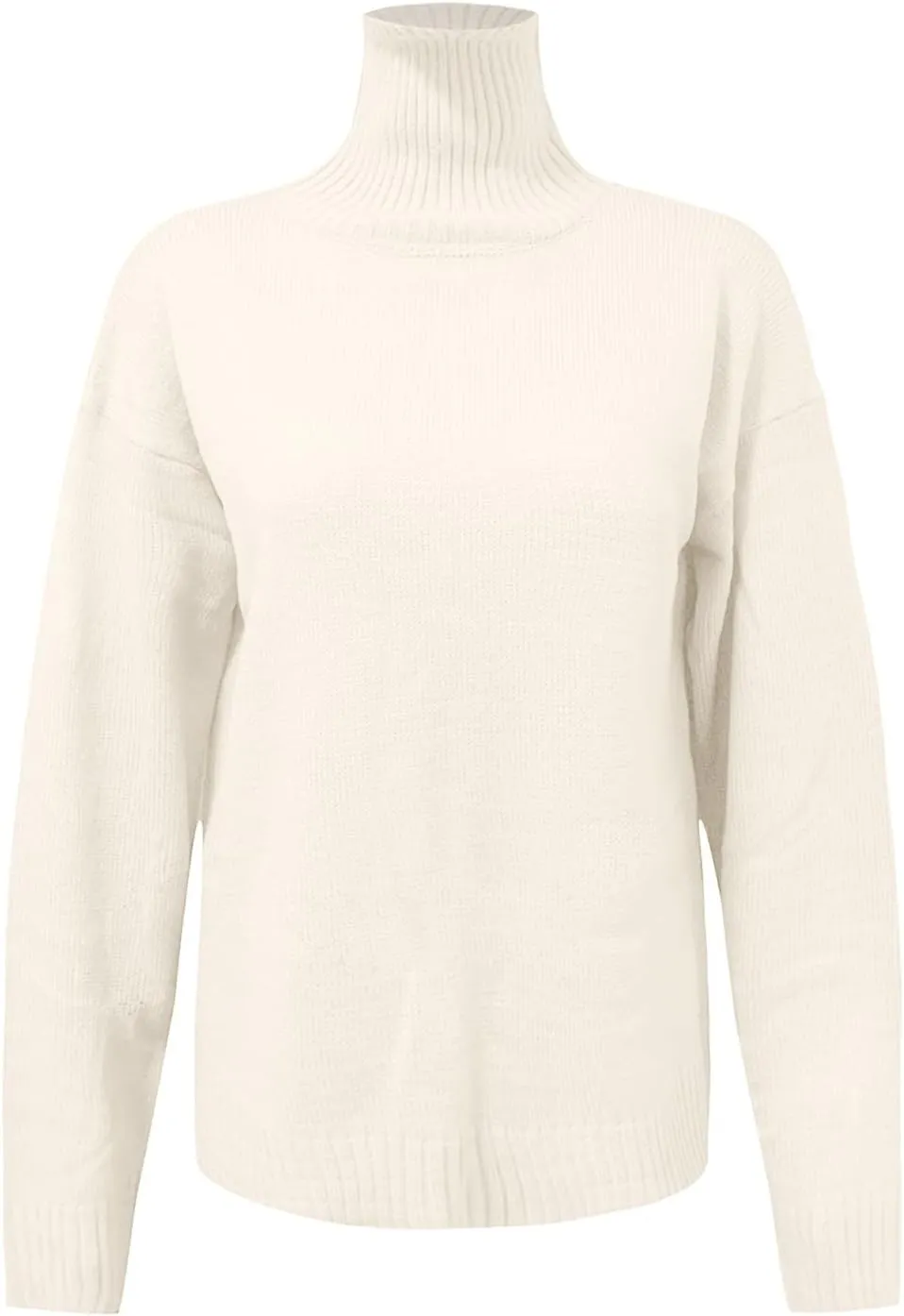 Oversized Sweaters for Women Turtleneck Sweater Long Sleeve Chunky Knitted Pullover High Low Hem Fall Jumper Tops