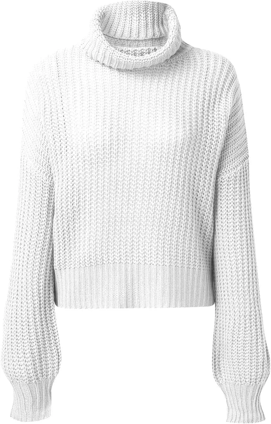 Oversized Turtleneck Sweater for Womens Ribbed Knit Chunky Pullover Winter Warm Plus Size Nylon Fall Trendy Sweaters