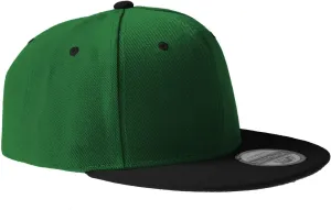 PLAIN GEAR Classic Flat Bill Hats for Men & Women Snapback Brim Hat - Blank Snap Back Two-Tone Color with Snap Closure