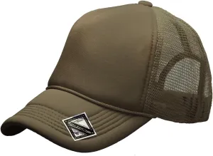 PLAIN GEAR Foam(Sponge) Front Mesh Back 5 Panel Trucker Hat, Adjustable, Light Weight Snapback Cap Solid/Two Tone