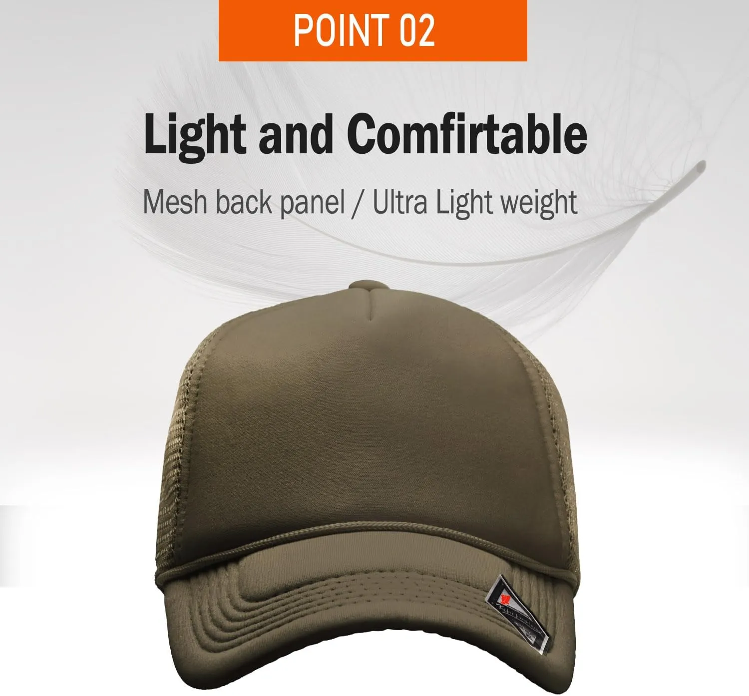 PLAIN GEAR Foam(Sponge) Front Mesh Back 5 Panel Trucker Hat, Adjustable, Light Weight Snapback Cap Solid/Two Tone