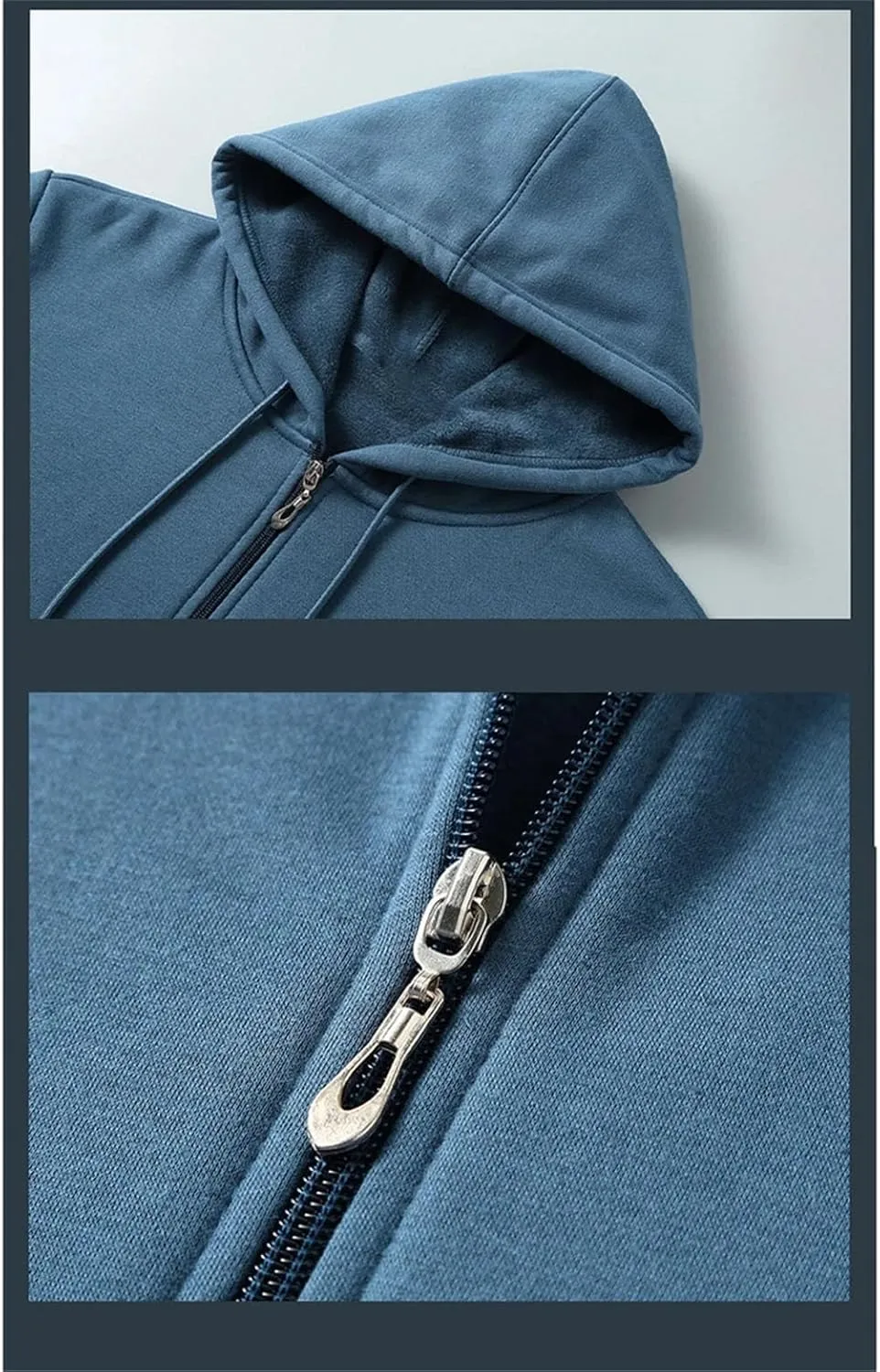 Plus Size Hoodie Men Autumn Winter Fleece Hoodies Solid Color Jacket Hoodies Big Size Blue Black Jackets
