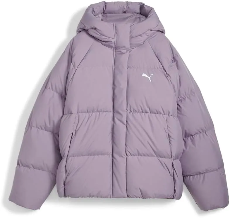 PUMA Womens Down Puffer Jacket Athletic Outerwear Casual Fleece Lined - Purple - Size M