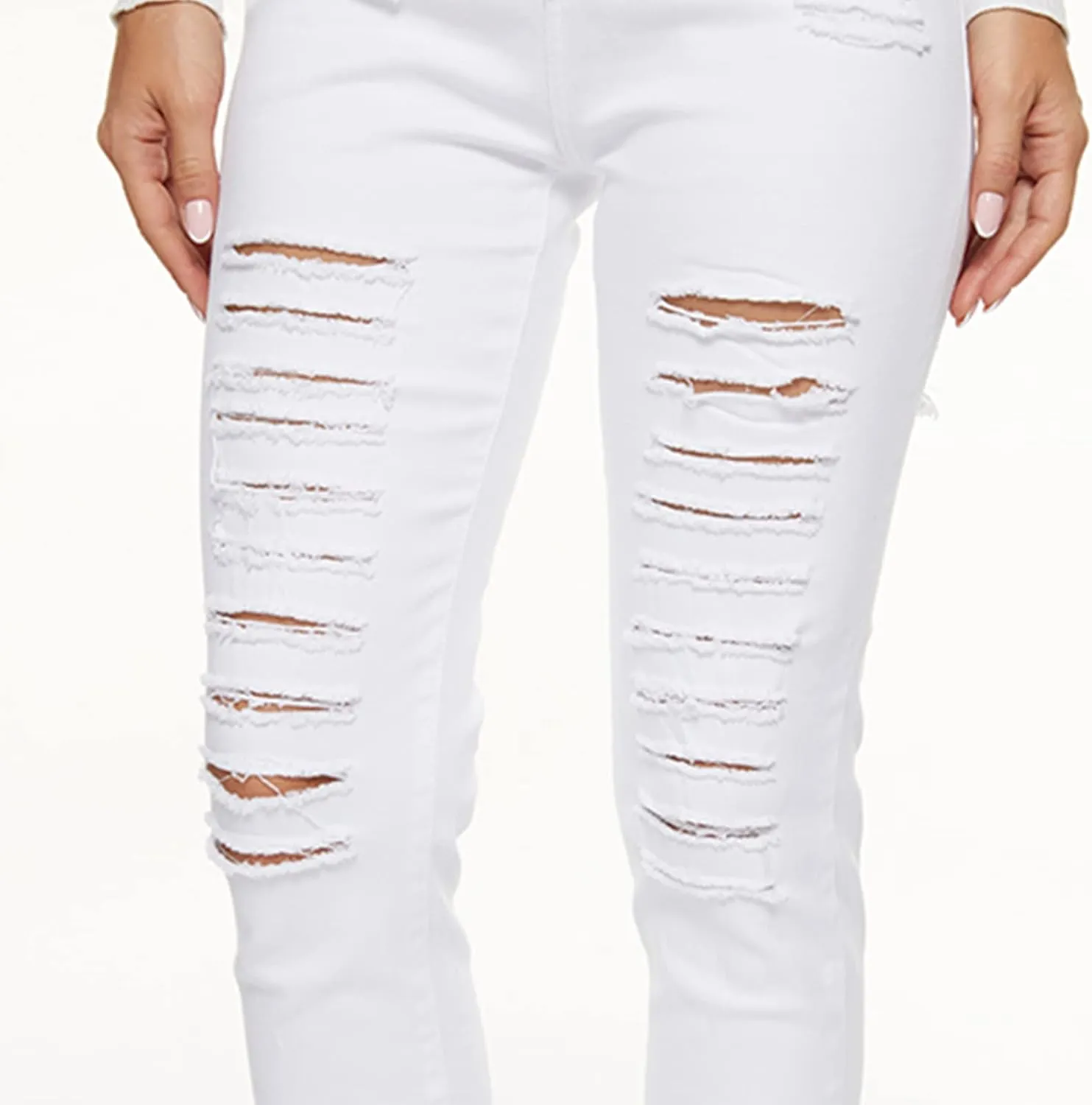Ripped Jeans Womens Bell Bottom Jeans for Women High Rise Flare Pants Destroyed Distressed Skinny Retro Denim