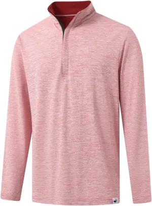 Rouen Quarter Zip Pullover Men Performance Dry Fit Mock Neck Brushed Casual Sports Golf Mens 1/4 Zip Pullover Sweatshirts