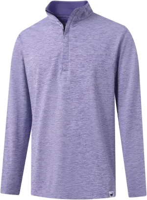 Rouen Quarter Zip Pullover Men Performance Dry Fit Mock Neck Brushed Casual Sports Golf Mens 1/4 Zip Pullover Sweatshirts