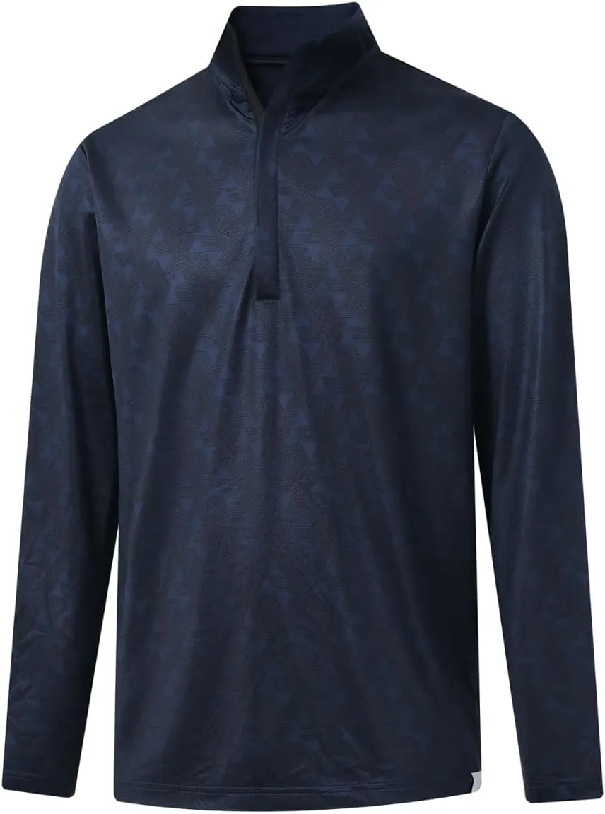 Rouen Quarter Zip Pullover Men Performance Dry Fit Mock Neck Brushed Casual Sports Golf Mens 1/4 Zip Pullover Sweatshirts