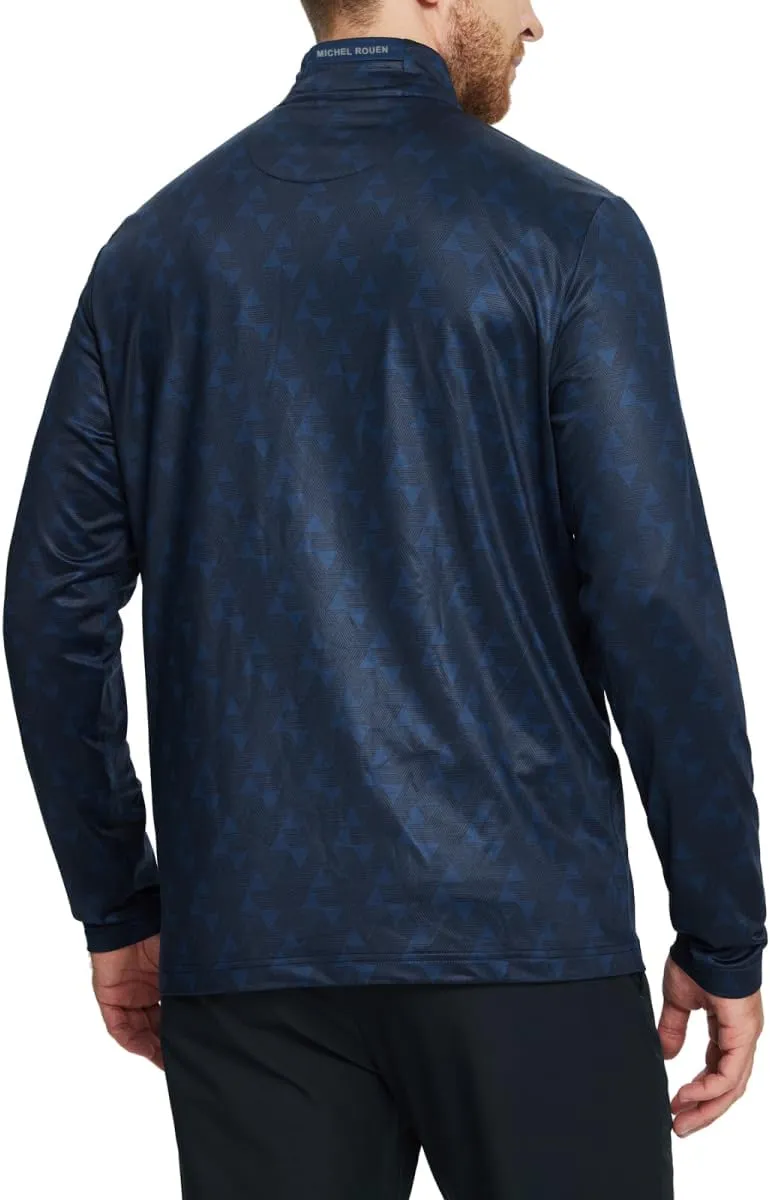 Rouen Quarter Zip Pullover Men Performance Dry Fit Mock Neck Brushed Casual Sports Golf Mens 1/4 Zip Pullover Sweatshirts