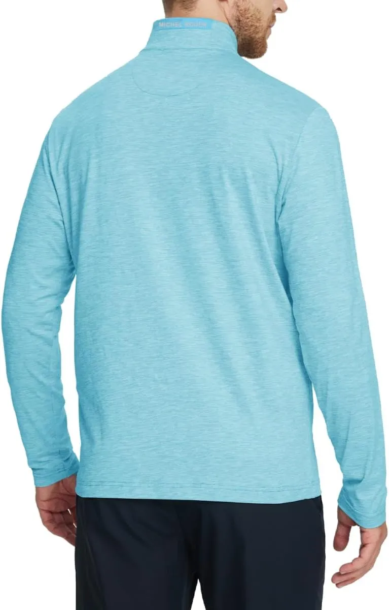 Rouen Quarter Zip Pullover Men Performance Dry Fit Mock Neck Brushed Casual Sports Golf Mens 1/4 Zip Pullover Sweatshirts