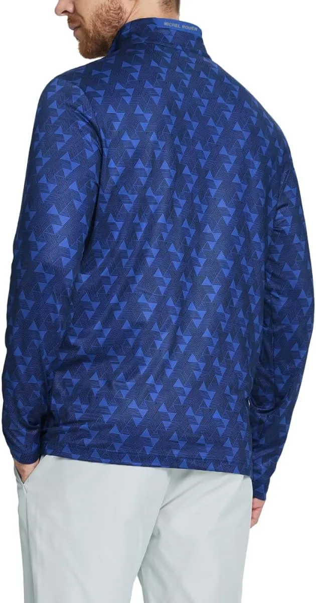 Rouen Quarter Zip Pullover Men Performance Dry Fit Mock Neck Brushed Casual Sports Golf Mens 1/4 Zip Pullover Sweatshirts