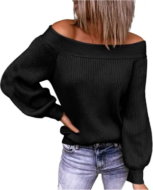 SHAOBGE Open Front Knit Cardigan Sweater Ladies Round Neck Sleeve Loose Coarse Knit Pullover plus Size Women Long Winter