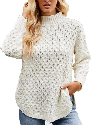 SHAOBGE Womens Sweaters Striped Sweater Pullover Women Winter Jackets Women's Black Sweater