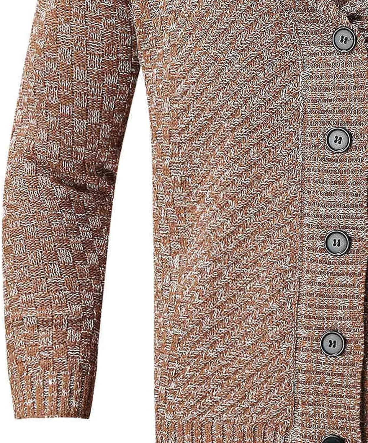 Shawl Collar Cardigan Sweater for Men's Warm Knit Button Down Coats Hipster Simple Versatile Overcoat Utility Sweater