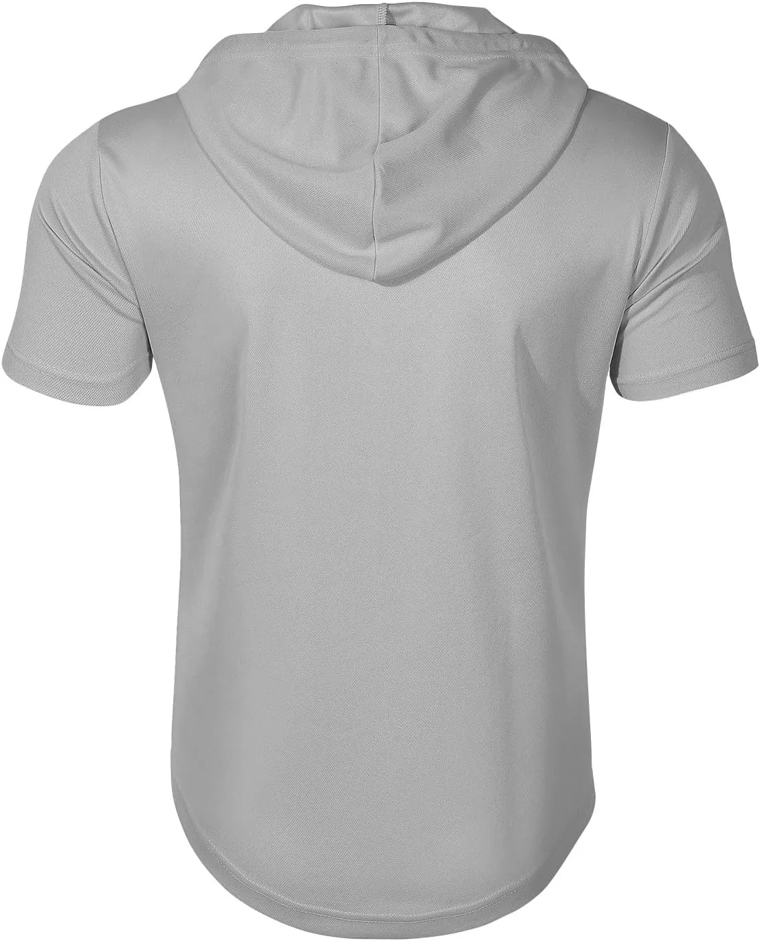 Short Sleeve Hoodies for Men Quarter Zip Summer Gym Workout Athletic Work Hooded T-Shirts with Multi-Pockets