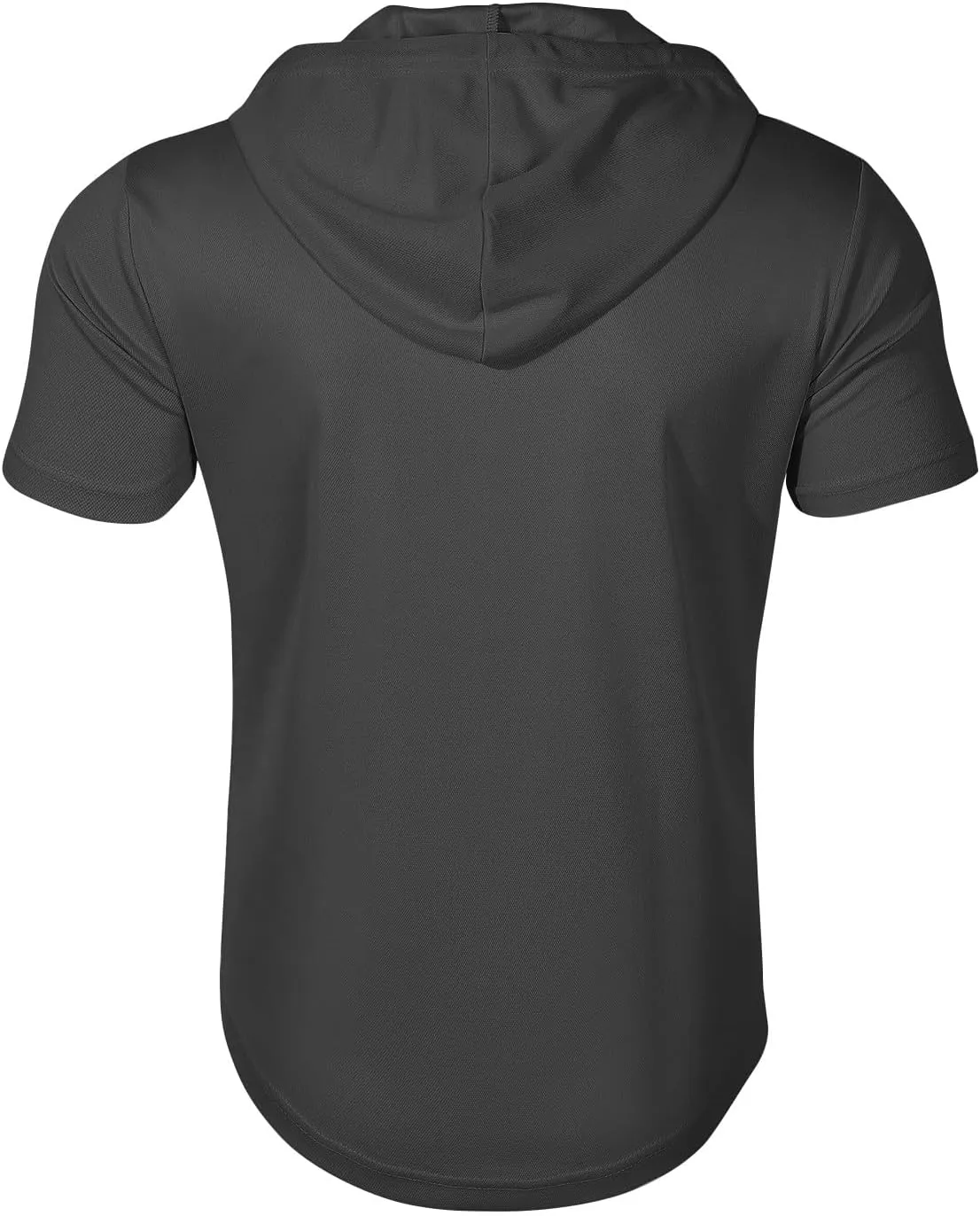 Short Sleeve Hoodies for Men Quarter Zip Summer Gym Workout Athletic Work Hooded T-Shirts with Multi-Pockets