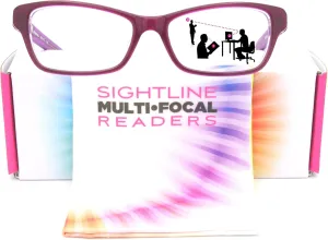 Sightline P314 Progressive Reading Glasses for Women Premium Cateye Optical Acetate Frame Medium Fit