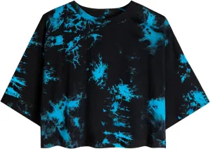 SOFIA'S CHOICE Tie Dye Crop Tops for Women Loose Fit Summer Short Sleeve T Shirt Boxy Cropped Tees