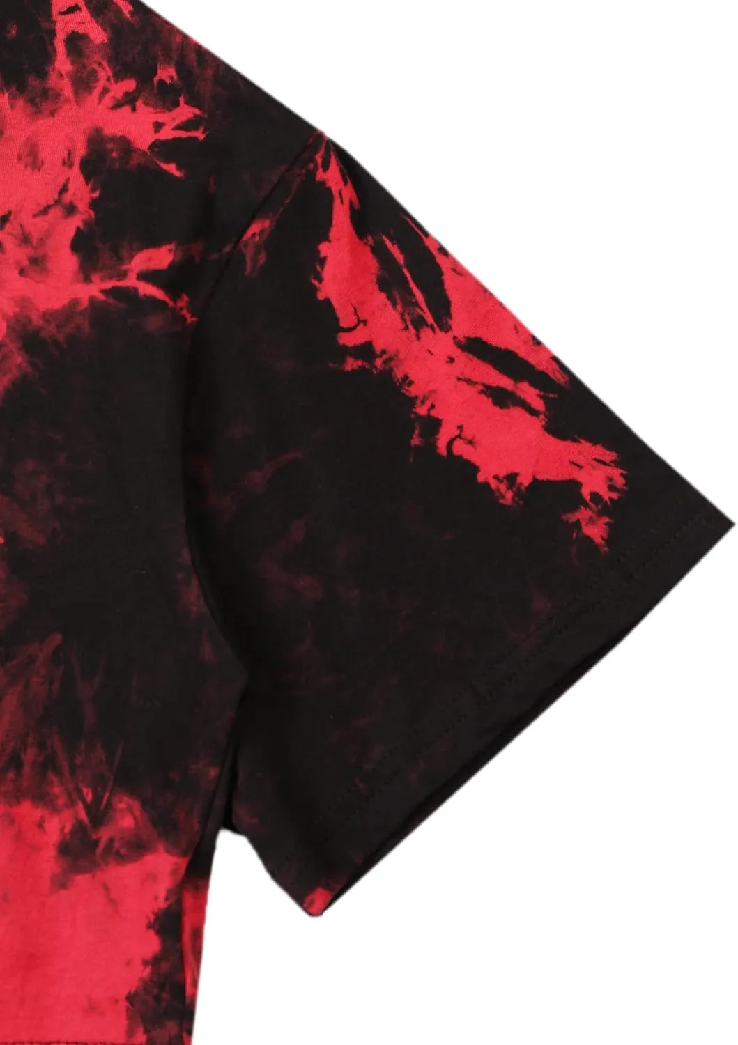 SOFIA'S CHOICE Tie Dye Crop Tops for Women Loose Fit Summer Short Sleeve T Shirt Boxy Cropped Tees