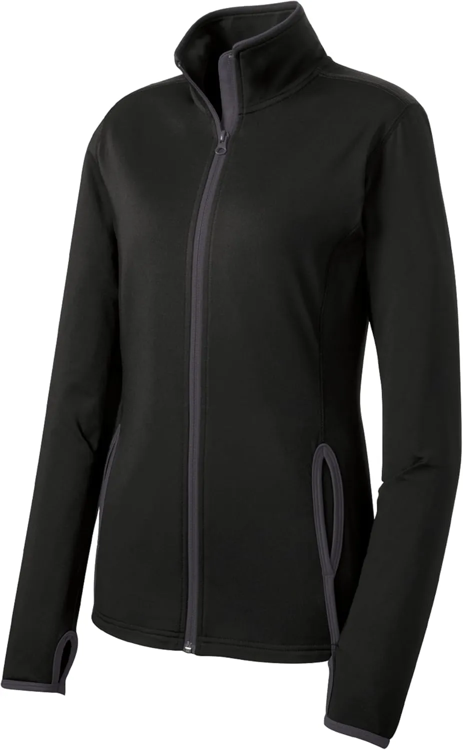 SPORT-TEK Women's Sport-Wick Stretch Contrast Full-Zip Jacket LST853