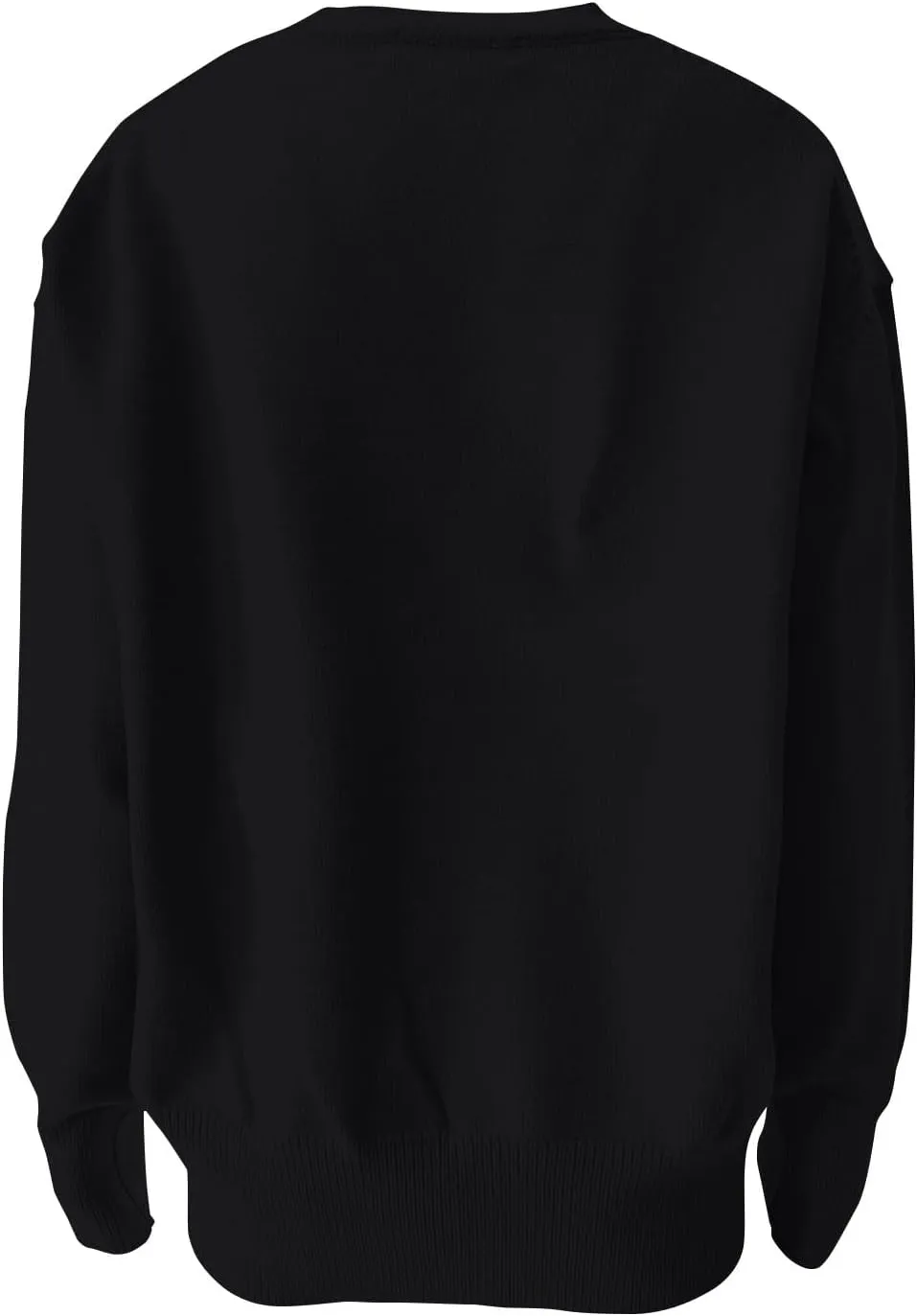 Sweaters for Women Loose Round Neck Long Sleeve Knit Solid Color Casual Sweater