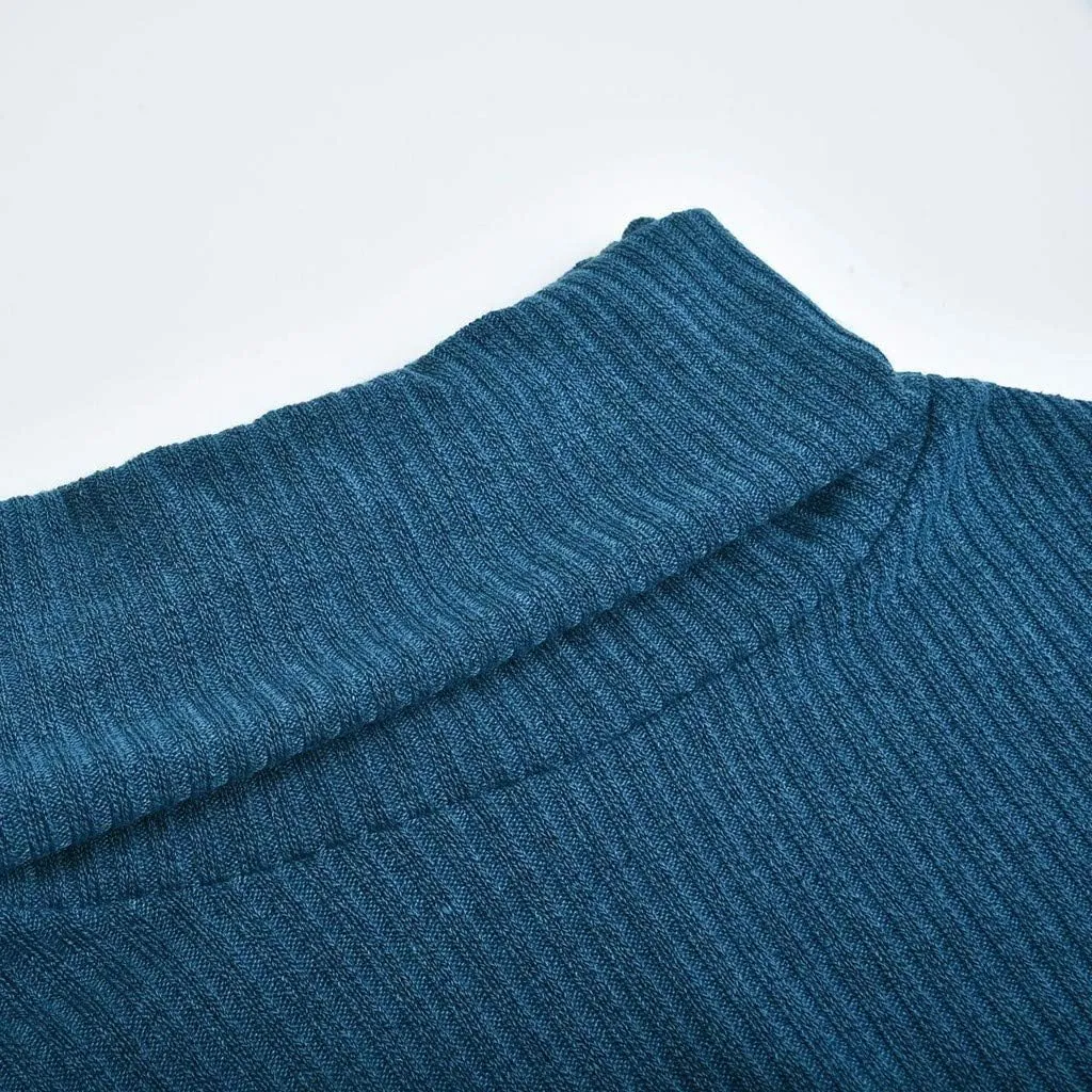 Sweaters for Women Sleeve Knitted Tops Pullover Turtleneck Sweater Long Sweater Fall Sweaters Round Neck Loose