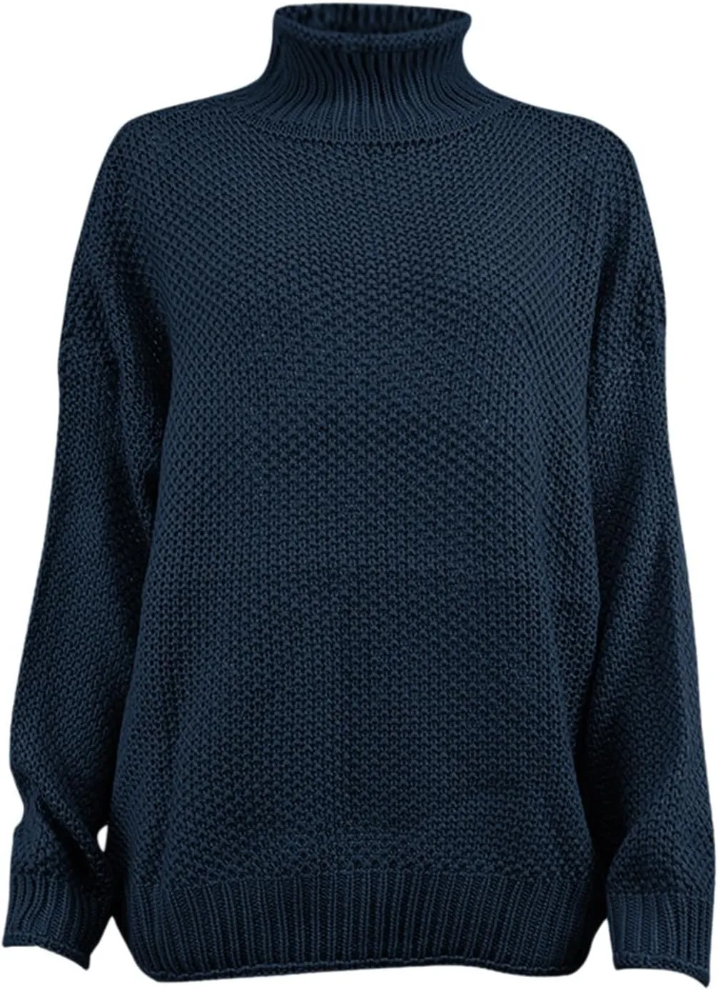Sweaters for Women Turtleneck Fall Winter Chunky Knit Casual Oversized Batwing Sleeve Retro Trendy Pullover Top 2024