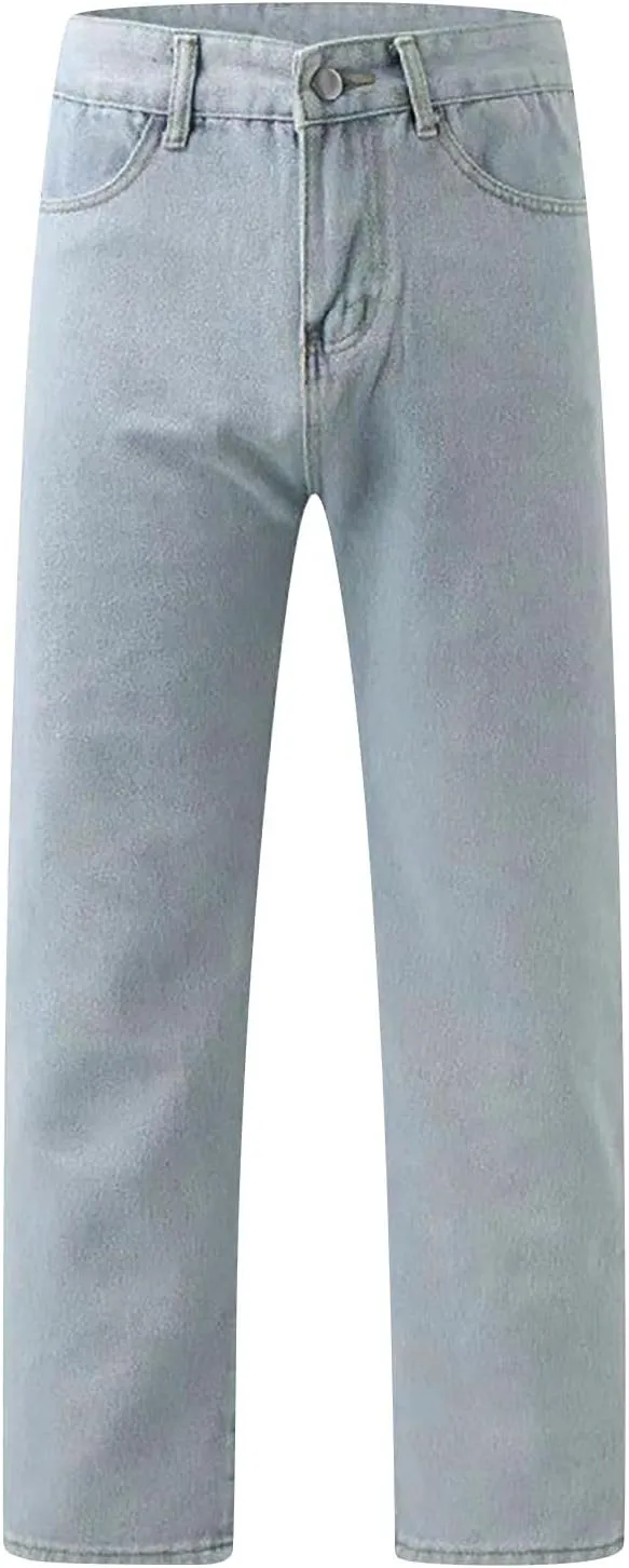 Sweatpant Jeans Women Low Rise Baggy Denim Pants with Pockets Loose Casual Vintage Boyfriend Wide Leg Barrel Jeans